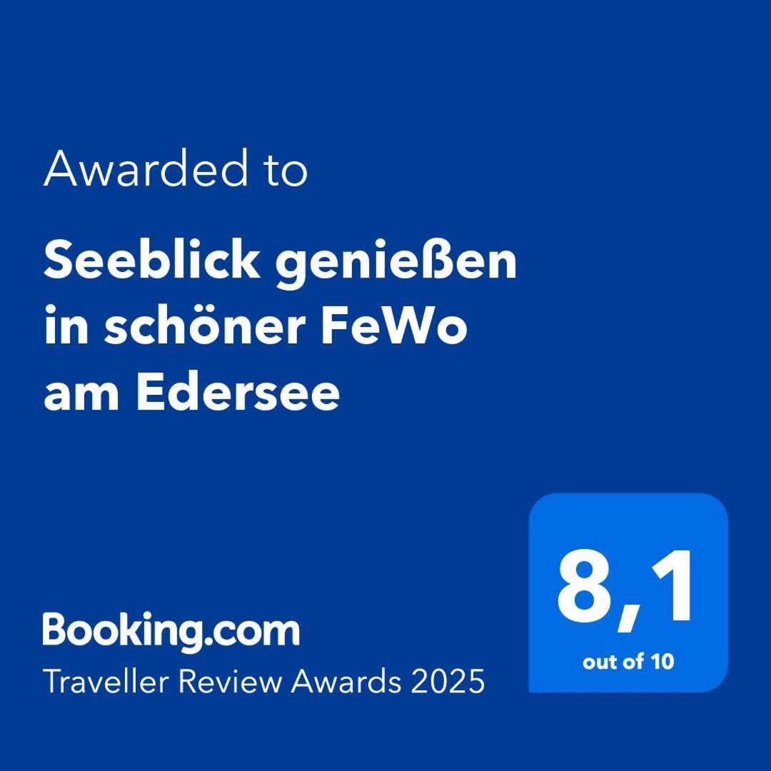 Seeblick Geniessen In Schoener Fewo Am Edersee Scheid  Eksteriør bilde